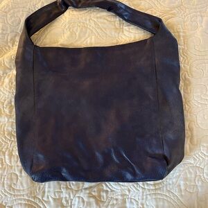 Chic Navy Blue Leather Purse